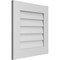Ekena Millwork Vertical Surface Mount PVC Gable Vent: Non-Functional, w/ 3-1/2"W x 1"P Standard Frame, 22"W x 22"H GVPVE22X2201SN - alternate 4